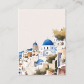 Carte D'accompagnement Code QR Destination Grèce Mariage Santorini (Dos)