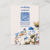 Carte D'accompagnement Code QR Destination Grèce Mariage Santorini (Devant)