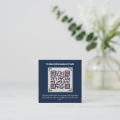 Carte D'accompagnement Code QR Détails de la garantie d'emballage du prod (Debout devant)