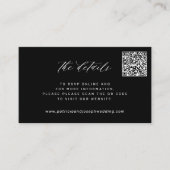 Carte D'accompagnement CODE QR détails de mariage simples et élégants noi (Devant)