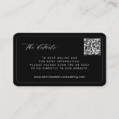 Carte D'accompagnement CODE QR détails du site web de mariage moderne noi (Devant)