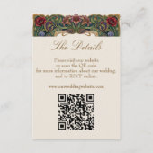 Carte D'accompagnement Code QR d'information pour site web de mariage dan (Devant)