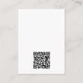 Carte D'accompagnement Code QR d'insertion de détails de mariage à monogr (Dos)