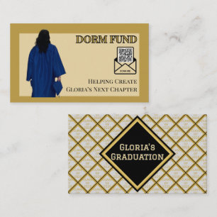 Carte D'accompagnement Code QR d'insertion pour la remise des diplômes du