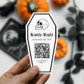 Carte D'accompagnement Code QR DIY pour réponse mariage Cercueil d'Hallow