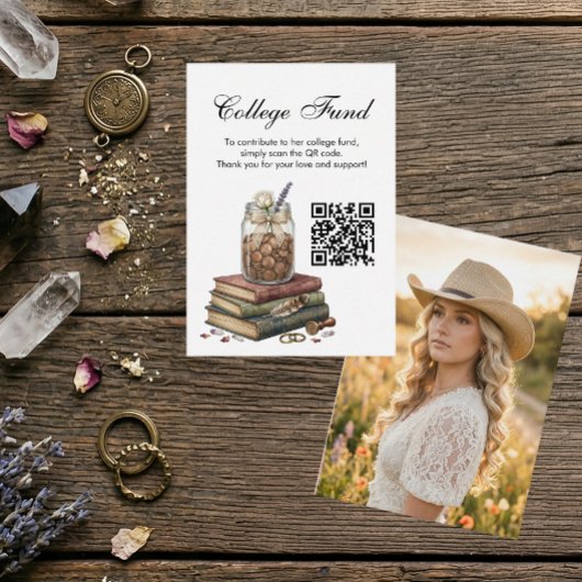 Carte D'accompagnement Code QR du fonds universitaire pour la remise des 
