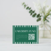 Carte D'accompagnement Code QR du Fonds Universitaire Vert Moderne pour l (Debout devant)