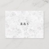 Carte D'accompagnement Code QR du Mariage de flocon de neige en hiver (Dos)
