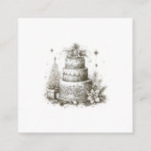 Carte D'accompagnement Code QR du Mariage de Noël (Dos)