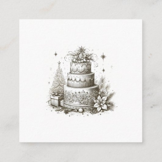 Carte D'accompagnement Code QR du Mariage de Noël (Dos)