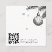 Carte D'accompagnement Code QR du Mariage de Noël (Devant)
