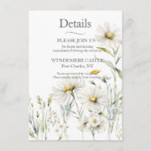 Carte D'accompagnement Code QR du Mariage Fleur sauvage Daisy (Devant)