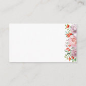 Carte D'accompagnement Code QR du Mariage Rose de printemps RSVP (Dos)