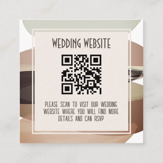 Carte D'accompagnement Code QR du Mariage vert gras et vert d'Edgy (Dos)