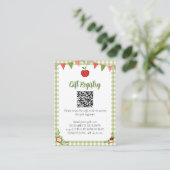 Carte D'accompagnement Code QR du registre de cadeaux de la douche bébé A (Debout devant)