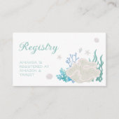 Carte D'accompagnement Code QR du registre de cadeaux de mariage Ocean Br (Devant)