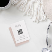 Carte D'accompagnement Code QR du registre de calligraphie élégante