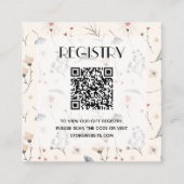 Carte D'accompagnement Code QR du registre de douche bébé Fleurs sauvages (Devant)