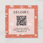 Carte D'accompagnement Code QR du registre de douche de bébé Fleur sauvag (Devant)