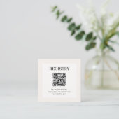 Carte D'accompagnement Code QR du registre de mariage (Debout devant)