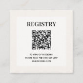 Carte D'accompagnement Code QR du registre de mariage (Devant)