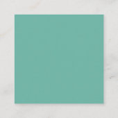Carte D'accompagnement Code QR du registre de mariage Aqua (Dos)