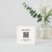 Carte D'accompagnement Code QR du registre de mariage chic (Debout devant)