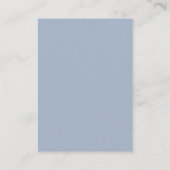 Carte D'accompagnement Code QR du registre de mariage chic bleu (Dos)