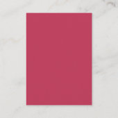 Carte D'accompagnement Code QR du registre de mariage Magenta (Dos)