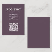 Carte D'accompagnement Code QR du registre de mariage poussiéreux chic vi (Devant / Derrière)