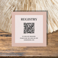 Code QR du registre de mariage Rose Poussiéreux
