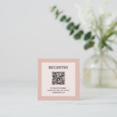 Carte D'accompagnement Code QR du registre de mariage Rose Poussiéreux (Debout devant)