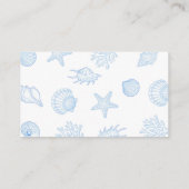 Carte D'accompagnement code QR du registre de mariage Seashell (Dos)