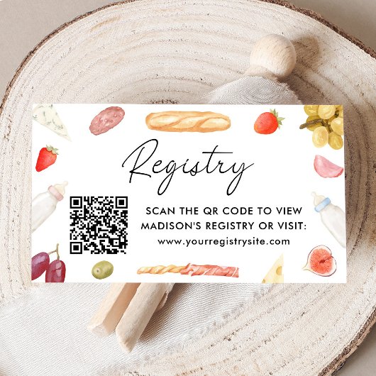 Carte D'accompagnement Code QR du registre de naissance Charcuterie