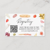 Carte D'accompagnement Code QR du registre de naissance Charcuterie (Devant)