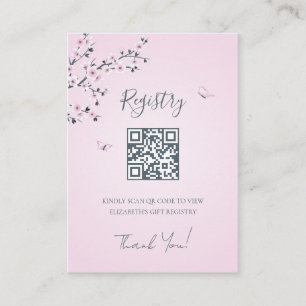 Carte D'accompagnement Code QR du registre des cadeaux   BABY SHOWER
