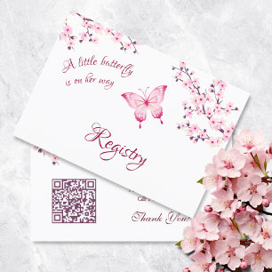 Carte D'accompagnement Code QR du registre des cadeaux   Baby shower papi