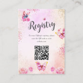 Carte D'accompagnement Code QR du registre des Fêtes des mariées de papil (Devant)