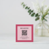 Carte D'accompagnement Code QR du registre Mariage Magenta (Debout devant)