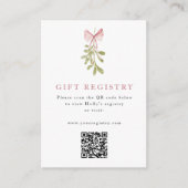Carte D'accompagnement Code QR du Rose Mistletoe Dusty (Devant)