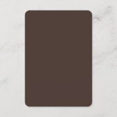Carte D'accompagnement Code QR du site Web de mariage baroque marron choc (Dos)