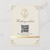 Carte D'accompagnement Code QR du site Web de mariage baroque marron choc (Devant)