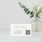 Carte D'accompagnement Code QR du site web de mariage blason monogramme m (Debout devant)