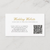 Carte D'accompagnement Code QR du site web de mariage blason monogramme m (Devant)