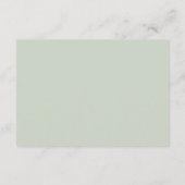 Carte D'accompagnement Code QR du site Web de mariage botanique vert saug (Dos)