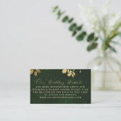 Carte D'accompagnement Code QR du site Web de mariage Feuillage de la for (Debout devant)
