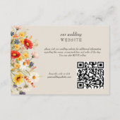 Carte D'accompagnement Code QR du site web de mariage floral de fleurs sa (Devant)
