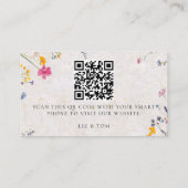 Carte D'accompagnement Code QR du site Web de mariage Jardin de fleurs sa (Dos)