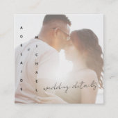 Carte D'accompagnement Code QR du site Web de mariage Moderne Photo RSVP  (Devant)