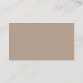 Carte D'accompagnement Code QR du site web de mariage Taupe Élégance Mode (Dos)